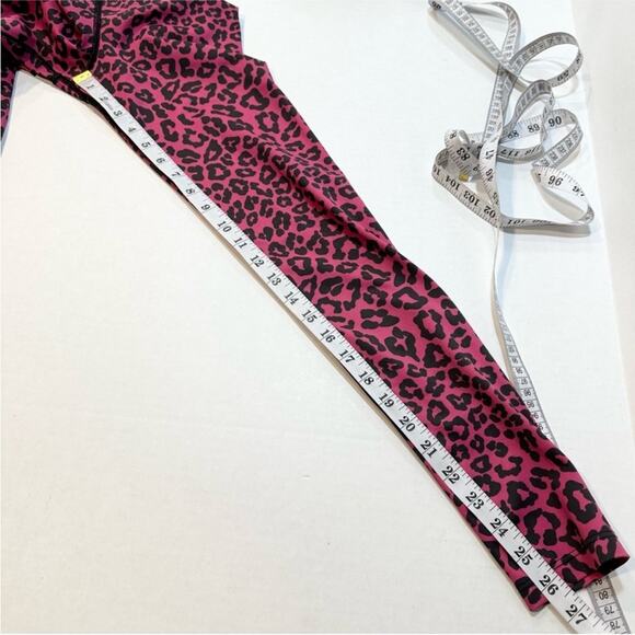Beach Riot x Revolve Ayla Leggings High Rise Pink Leopard Cheetah Print Size XS - Picture 14 of 14